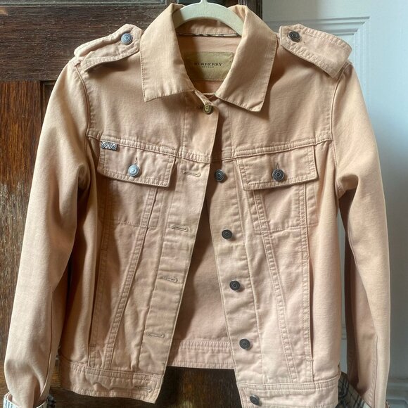 Burberry Pink Denim Jacket - Picture 1 of 5